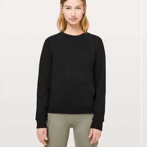 Lululemon Catch A Moment Crew Heathered Core Black Sweater size 6